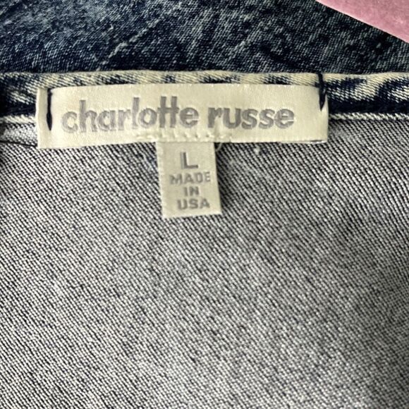 Charlotte Russe Vintage 1980's Acid Wash Skater Dress Large Grunge Cowgirl Boho - Picture 9 of 10